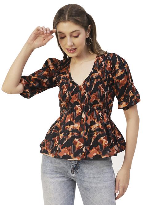 women's peplum v neck top - 19907371 -  Standard Image - 0