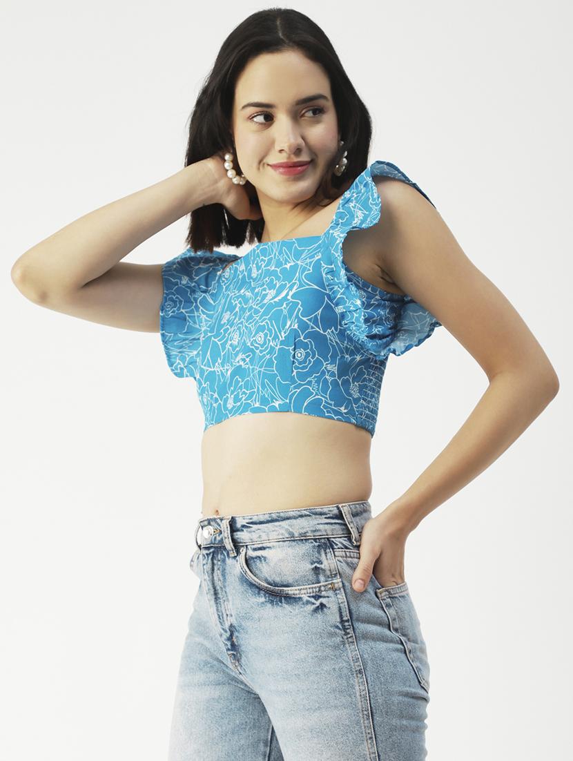women's crop square neck top - 19907380 - Zoom Image - 0
