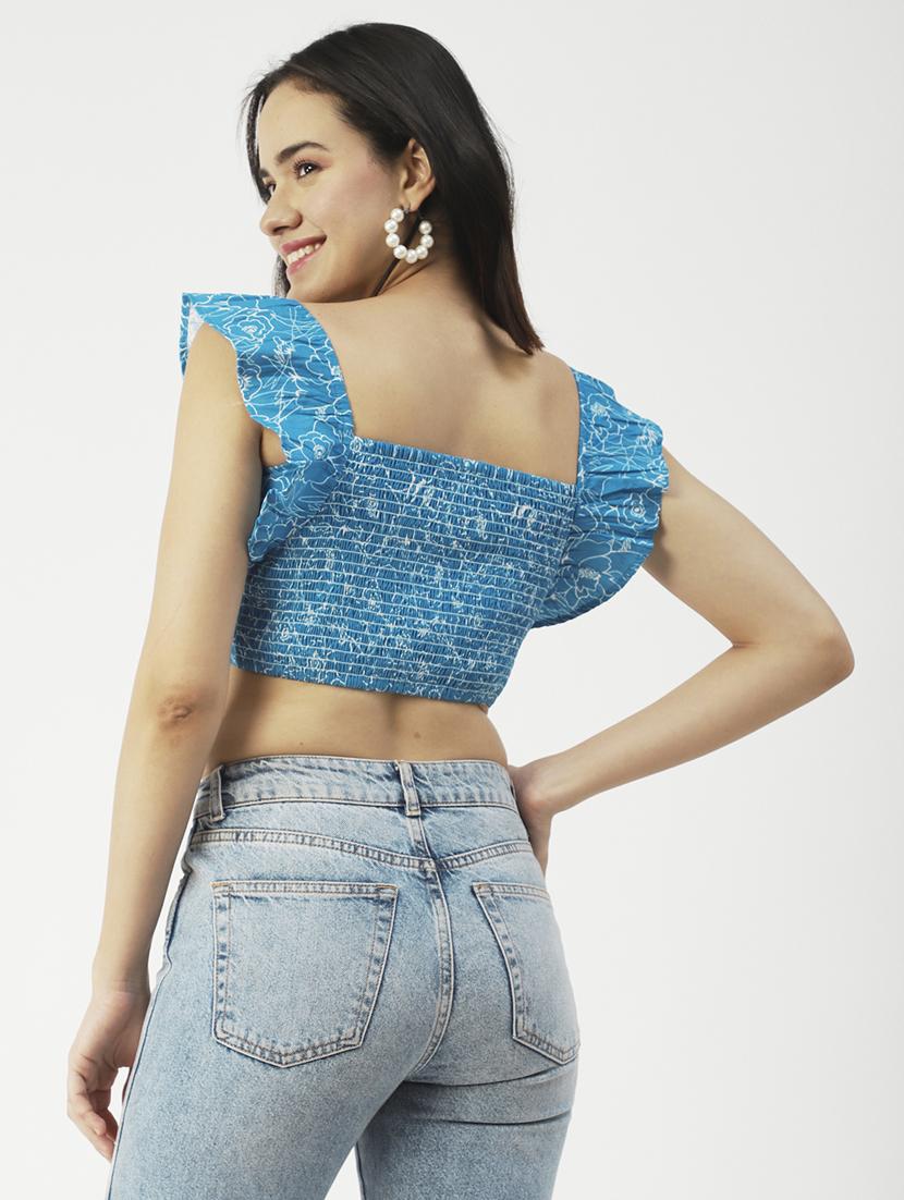 women's crop square neck top - 19907380 - Standard Image - 2