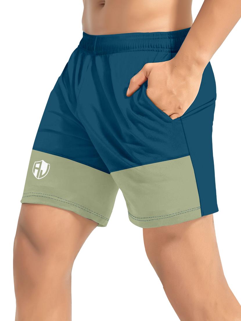 men color block cotton shorts - 19907551 - Standard Image - 2