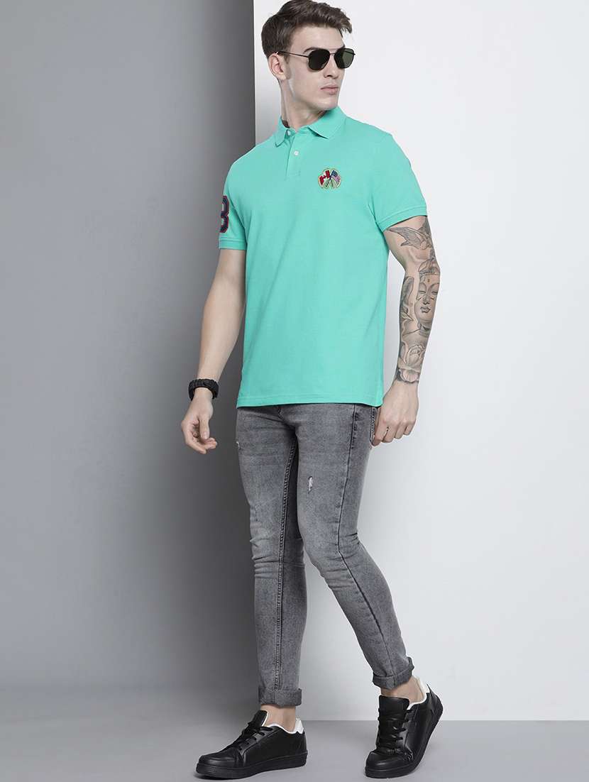 solids polo neck t- shirt - 19907703 -  Standard Image - 2