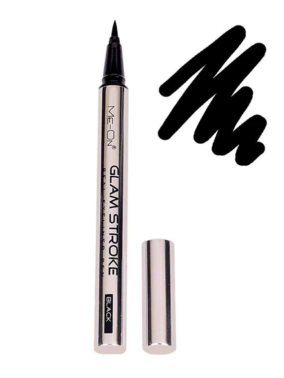 me-on glam stroke black real eyeliner pen