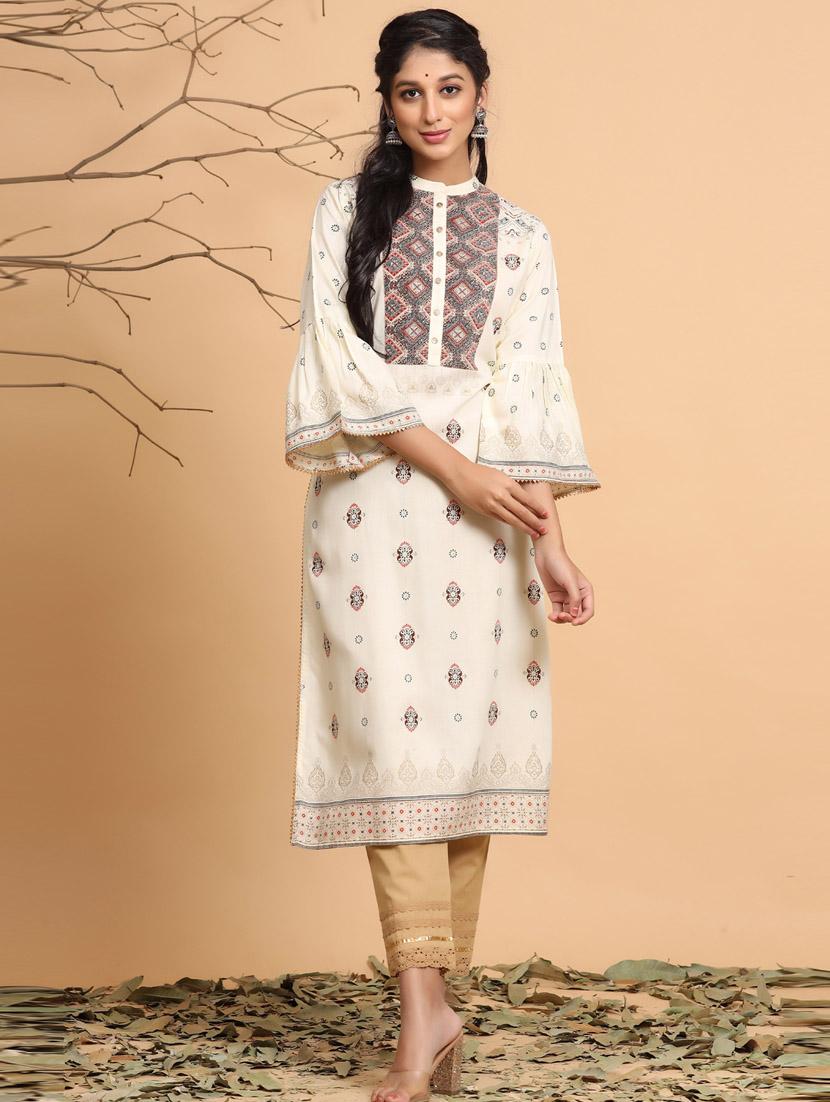 ethnic motif kurta pant set with dupatta - 19910243 - Standard Image - 2