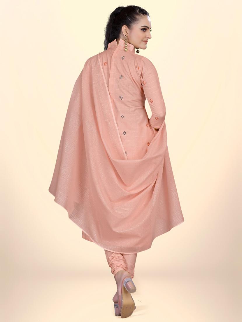 unstitched cotton churidar suit set - 19910324 - Standard Image - 2