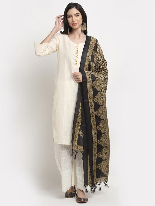 self design printed dupatta - 19910844 -  Standard Image - 0