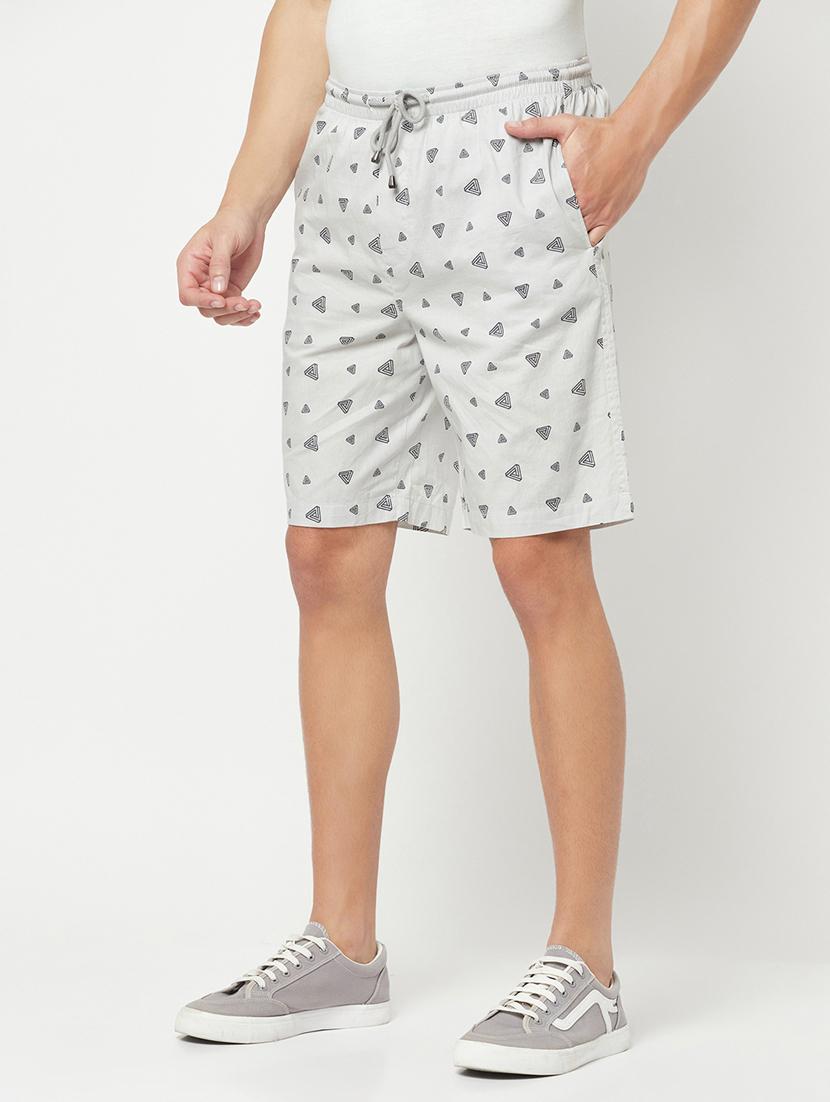 grey printed shorts - 19910855 - Standard Image - 2