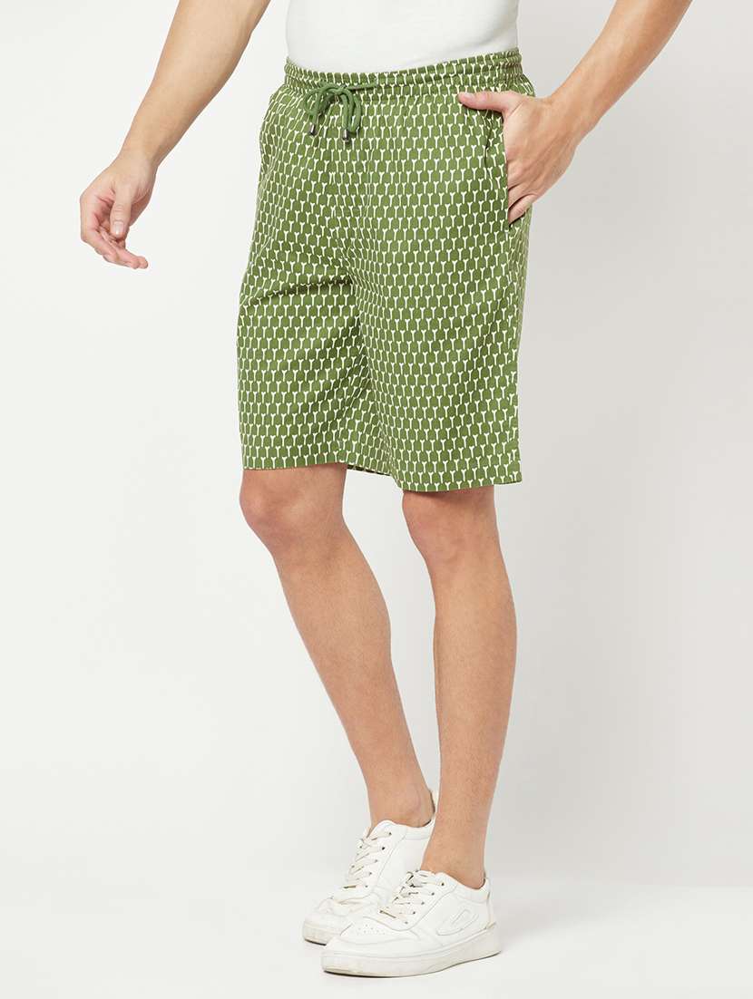 green printed shorts - 19910857 -  Standard Image - 2