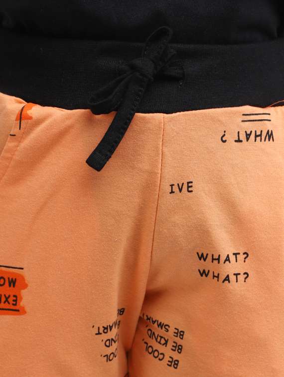 orange printed solid three fourth  - 19912808 -  Standard Image - 2