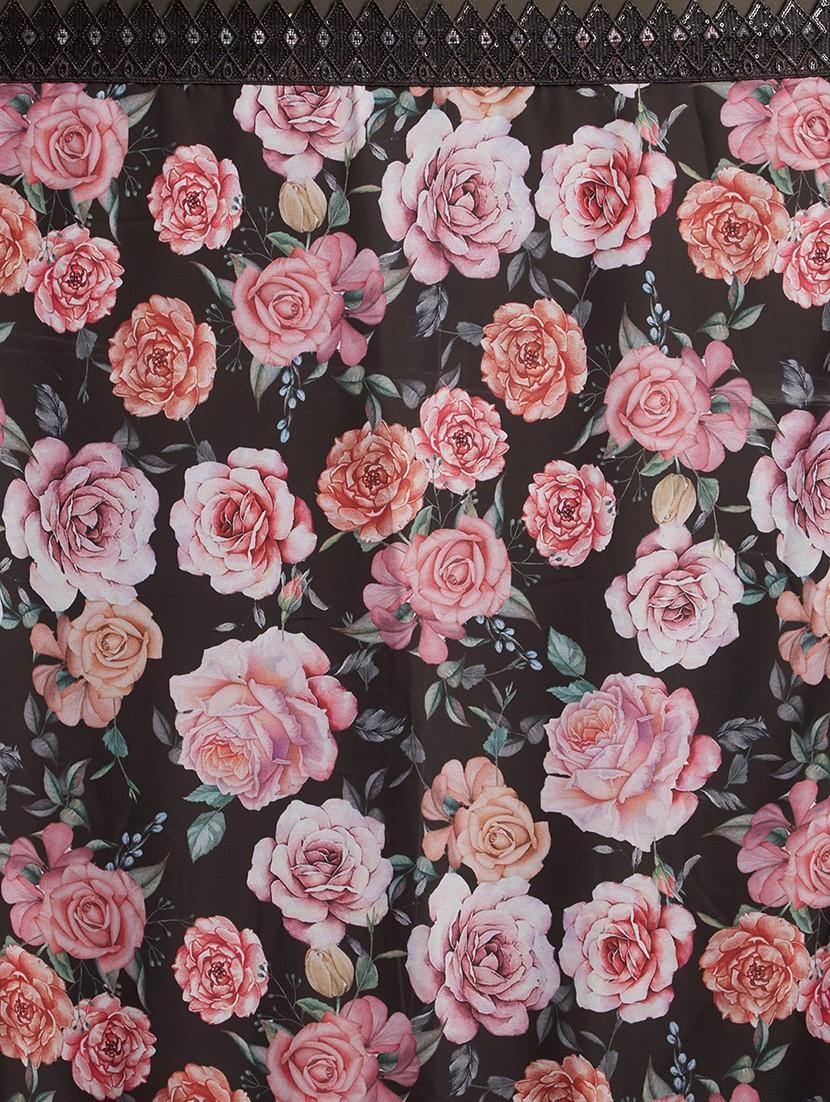 floral printed saree with lace border with blouse - 19913003 - Standard Image - 2