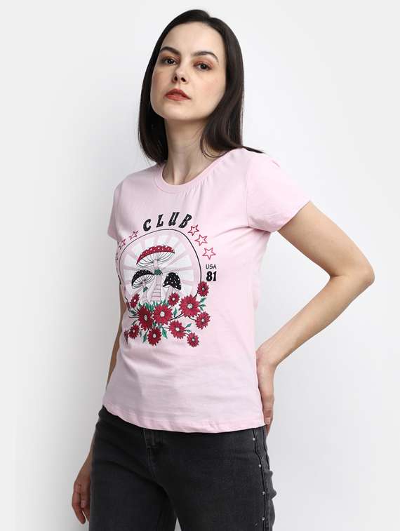 women printed cotton regular tee - 19913381 -  Standard Image - 2