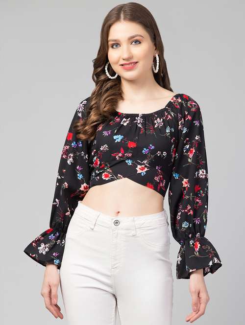 women's crop off shoulder top - 19915342 -  Standard Image - 0