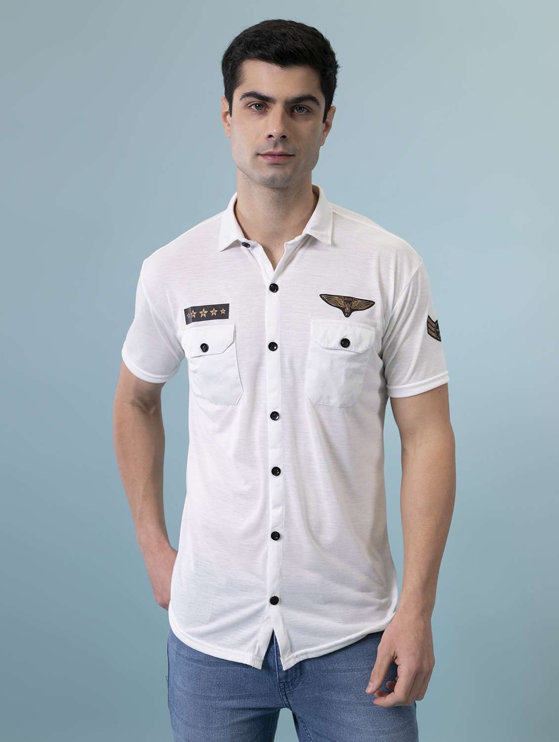 mens solid casual shirt