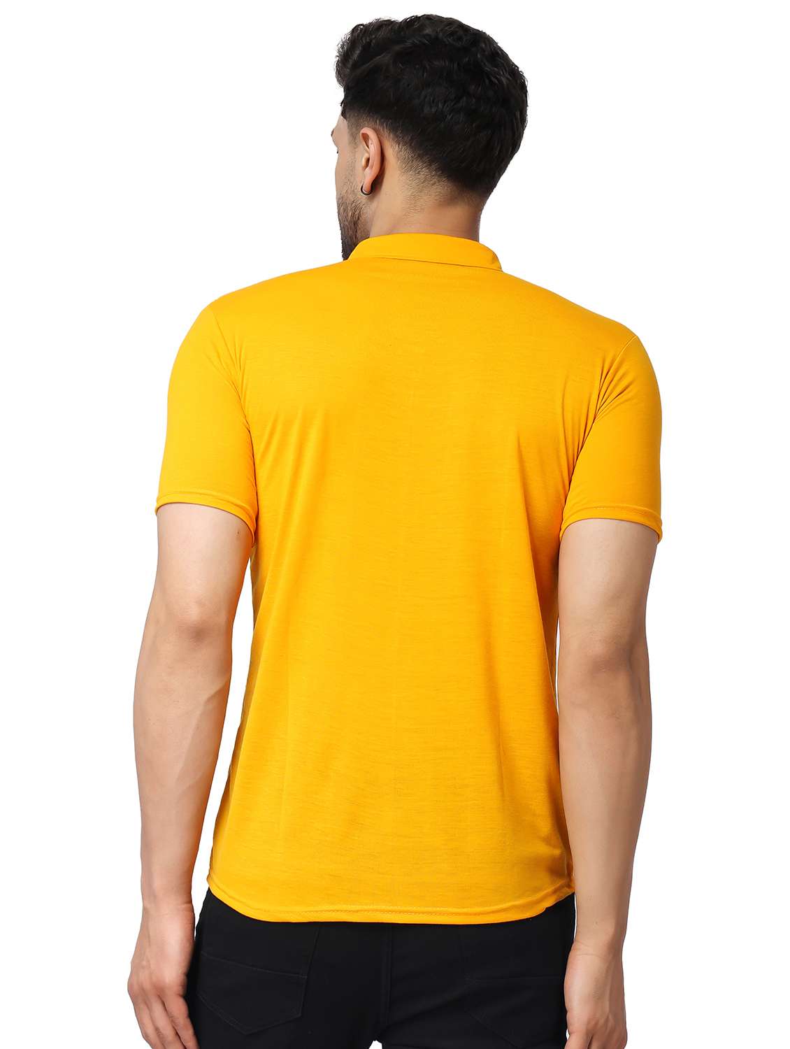 yellow cotton blend casual shirt - 19915429 - Standard Image - 2