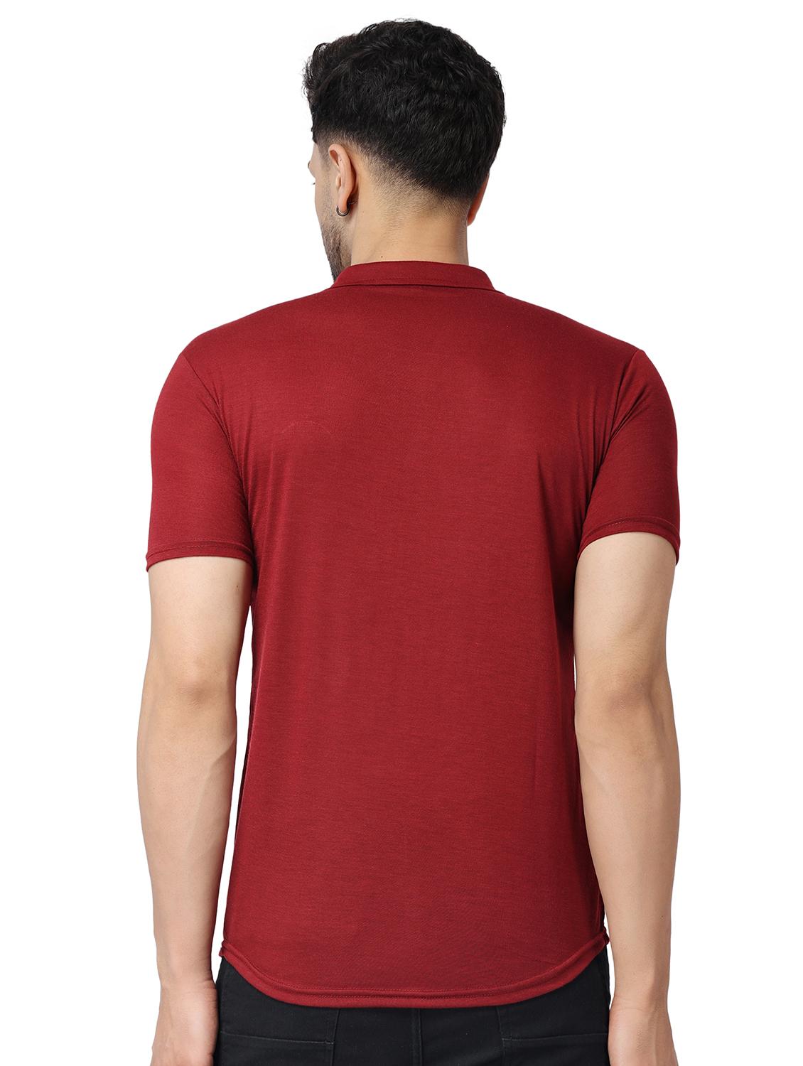 maroon cotton blend casual shirt - 19915434 - Standard Image - 2