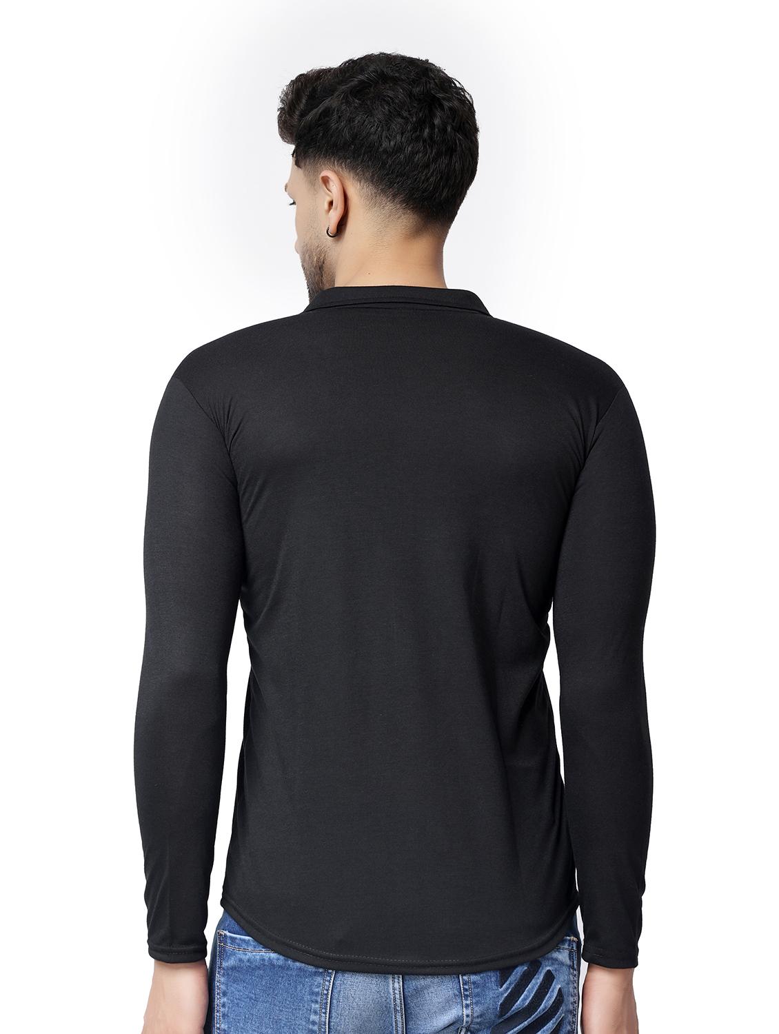 black cotton blend casual shirt - 19915448 - Standard Image - 2
