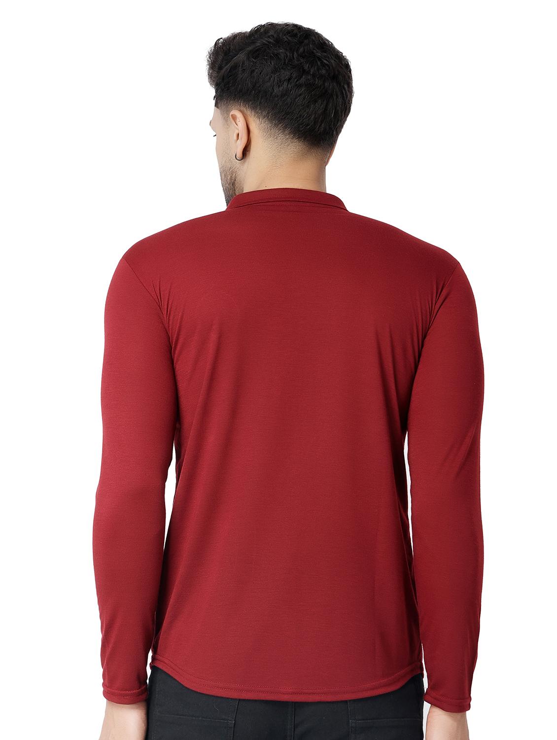 maroon cotton blend casual shirt - 19915449 - Standard Image - 2