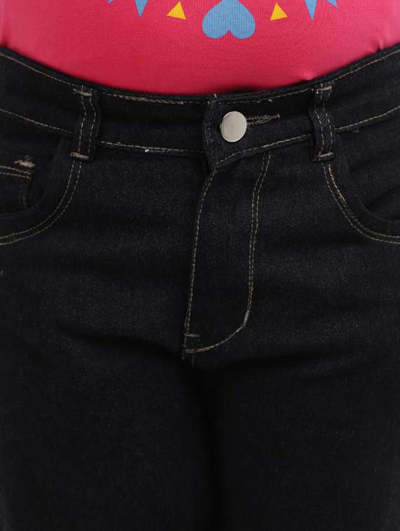 girls solid slim fit jeans - 19915483 -  Standard Image - 2