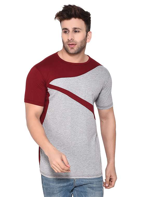 men cotton blend regular t-shirt