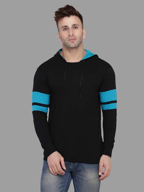 hood neck solid regular t-shirt - 19915511 -  Standard Image - 0