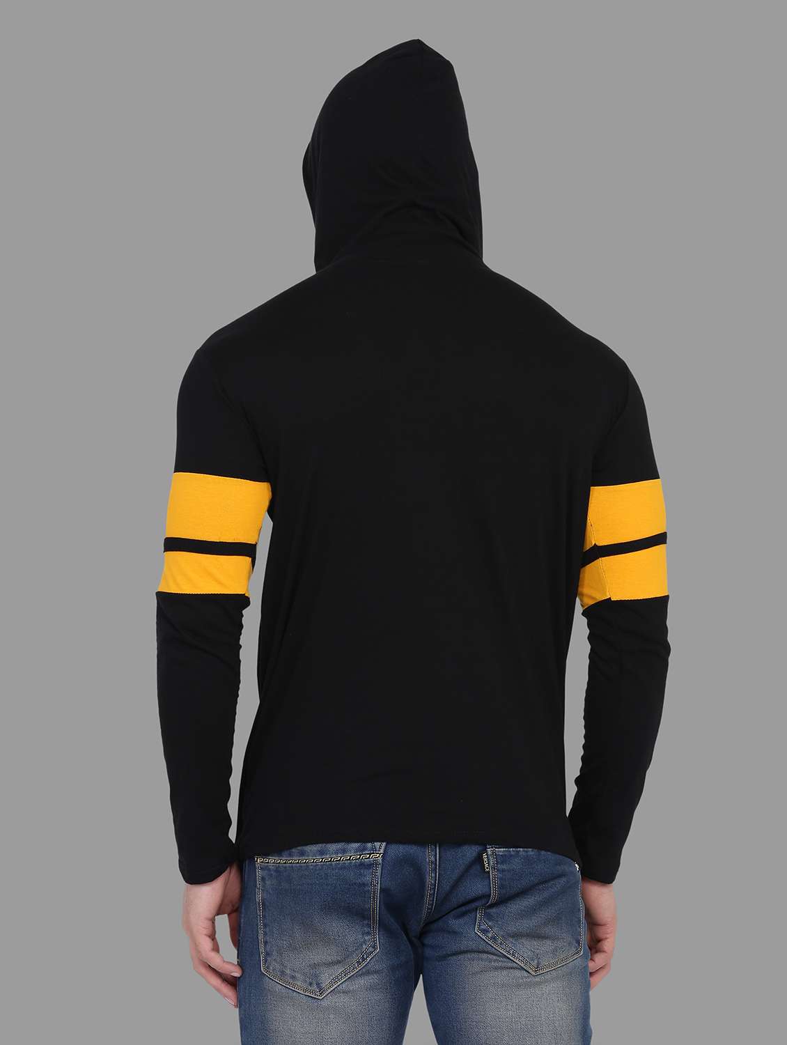 hood neck color block regular t-shirt - 19915524 - Standard Image - 2