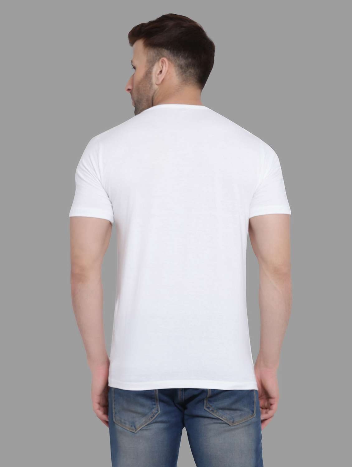 men round neck cotton t-shirt - 19915543 - Standard Image - 2