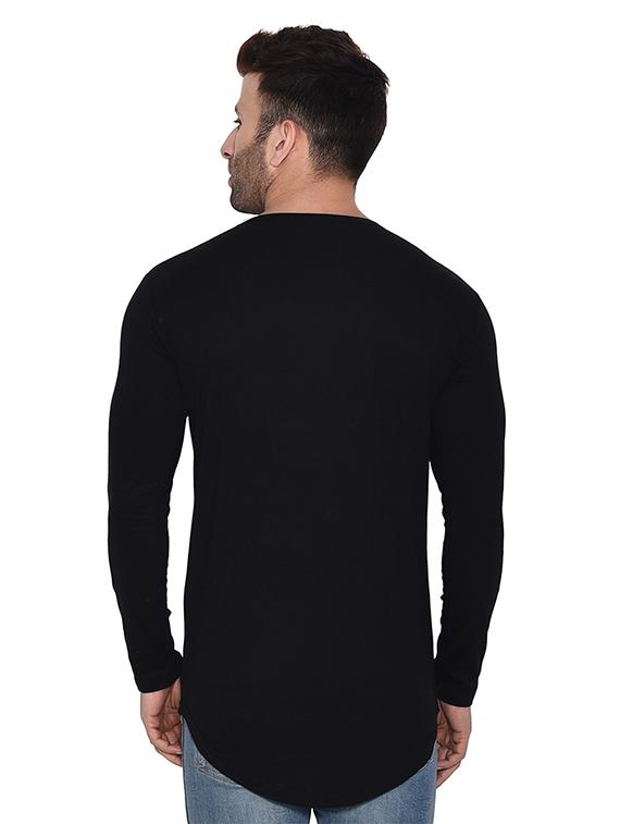 men black slim fit long sleeve t-shirt - 19915559 - Standard Image - 2