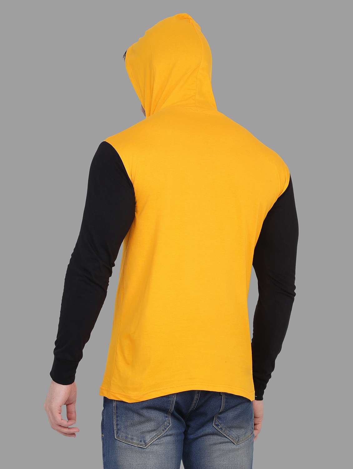 hood neck color block regular t-shirt - 19915567 - Standard Image - 2