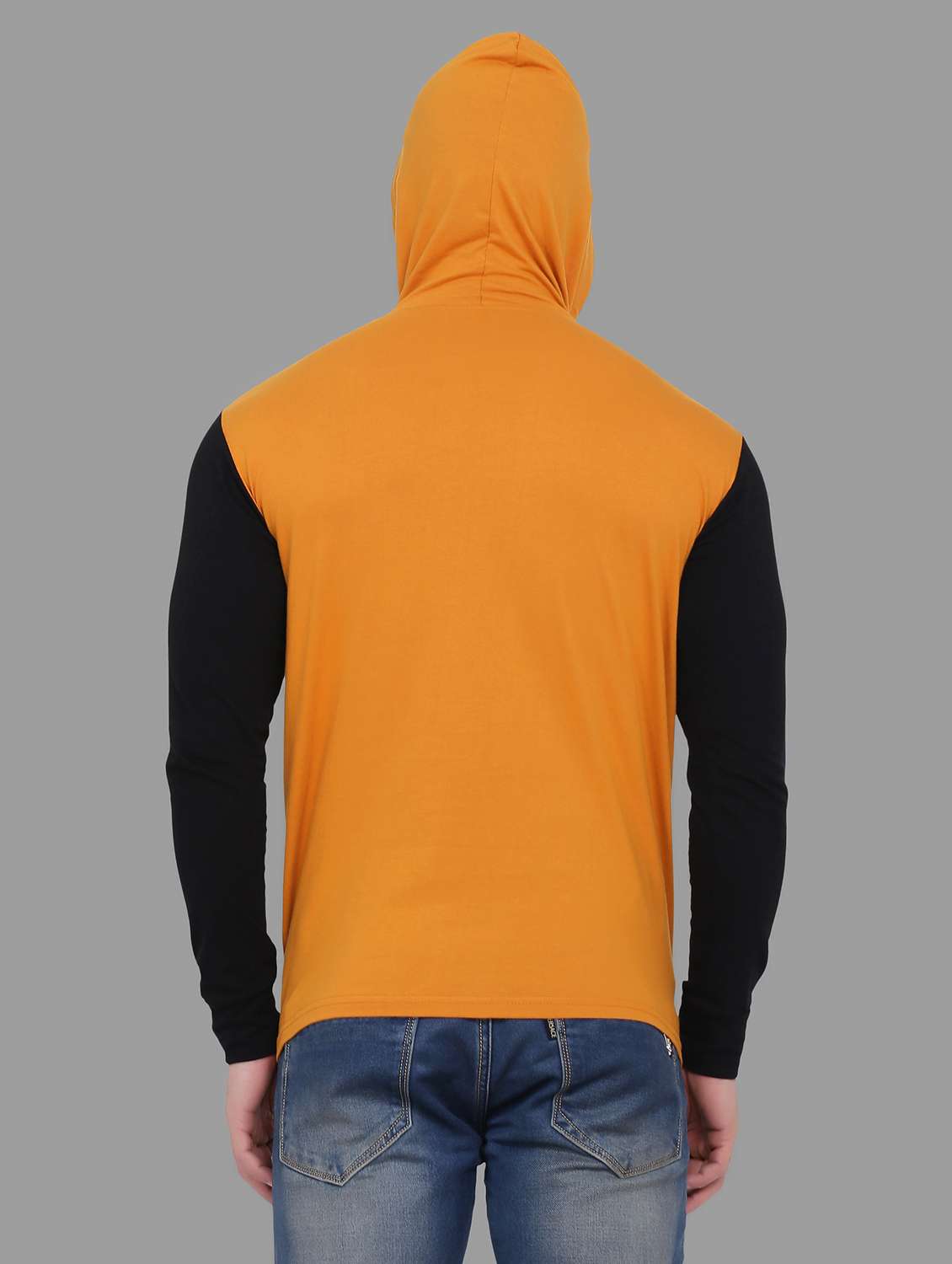 hood neck color block regular t-shirt - 19915574 - Standard Image - 2