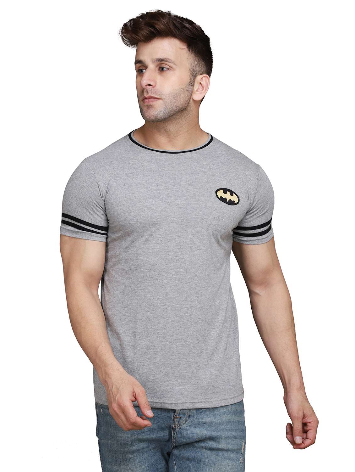 men taped short sleeve t-shirt