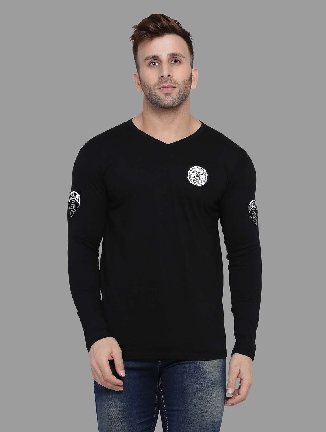 men solid slim fit solid t-shirt - 19915642 - Zoom Image - 0