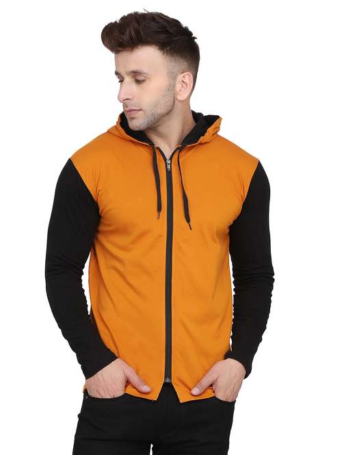 men color block hooded t-shirt - 19915647 -  Standard Image - 0