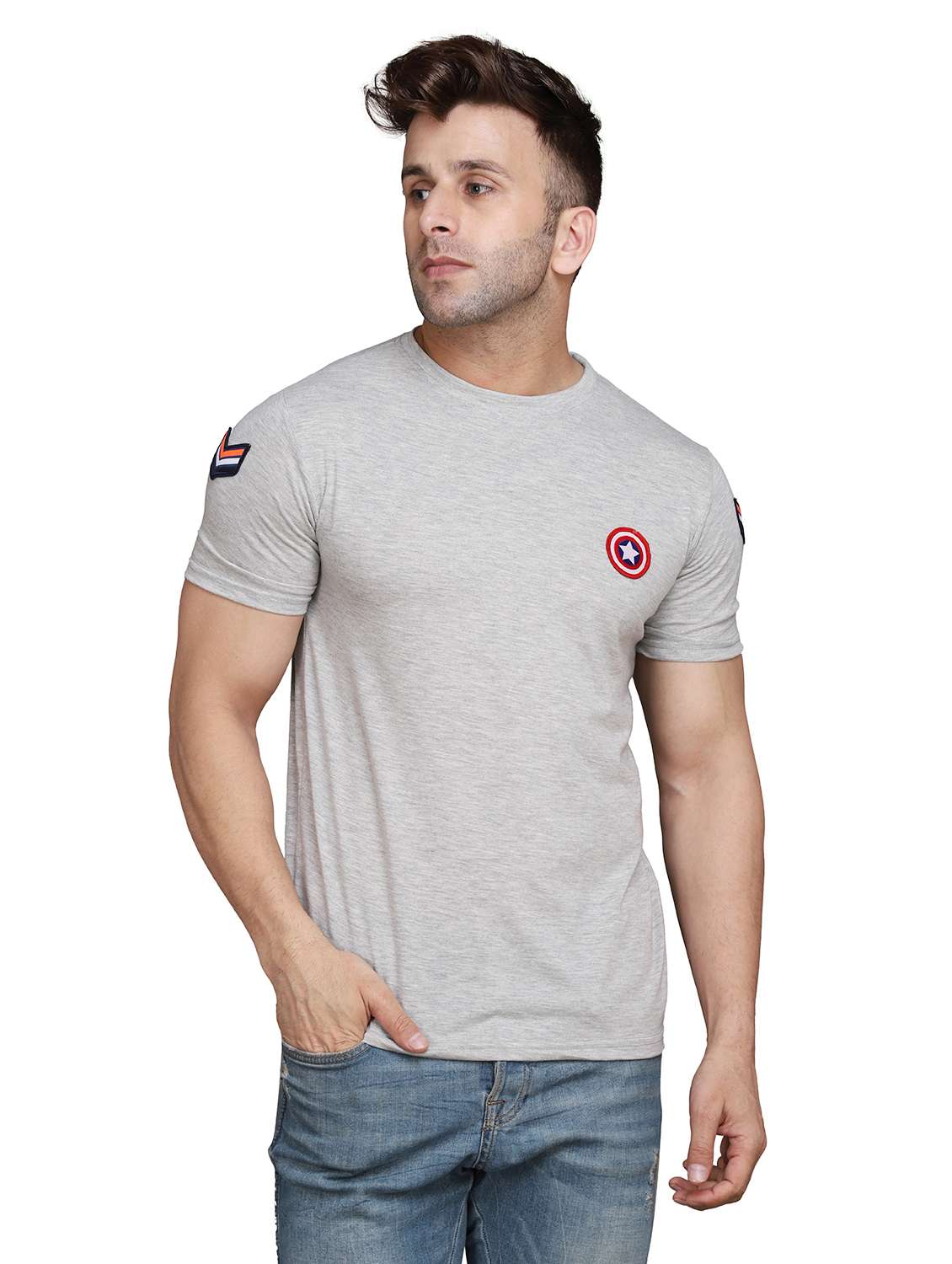 men solid short sleeve t-shirt - 19915661 -  Zoom Image - 0