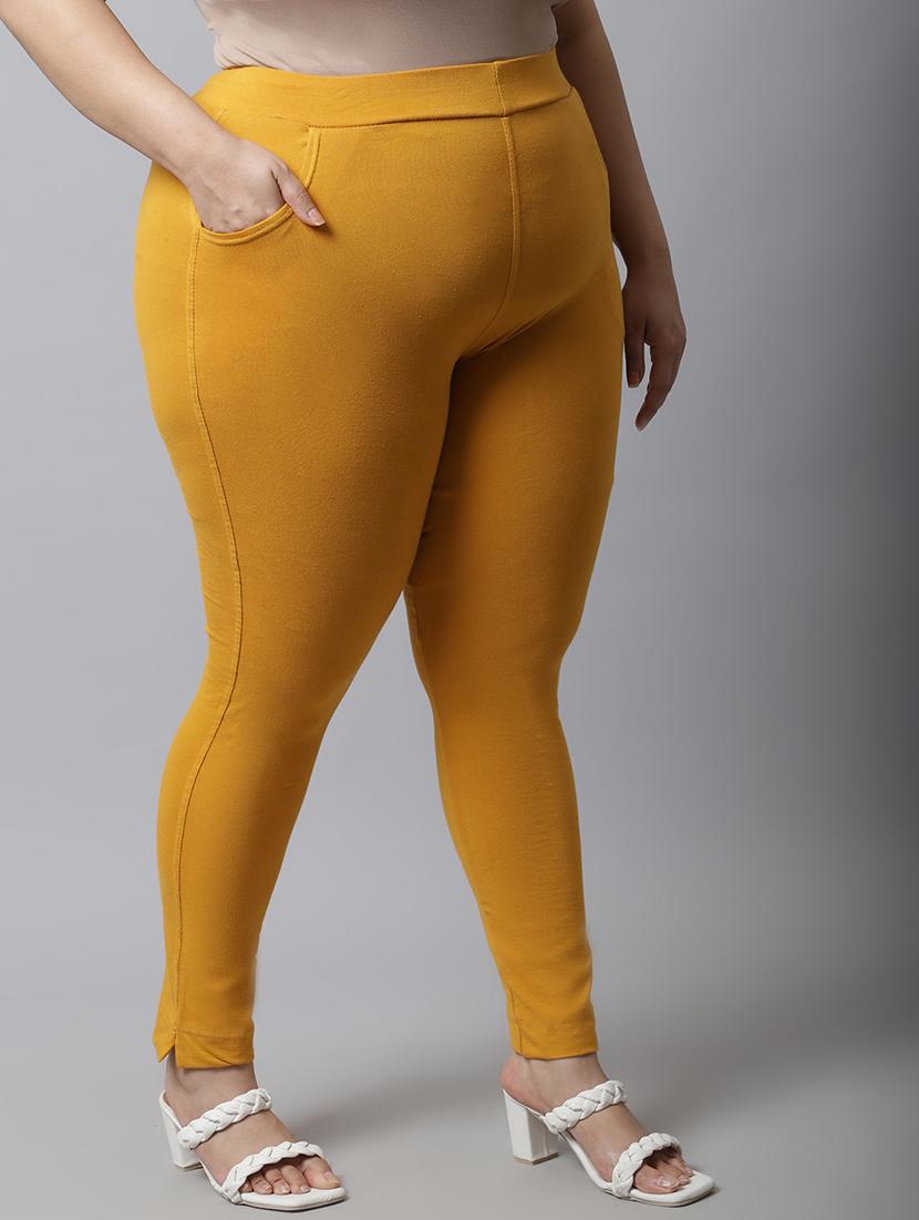 yellow cotton leggings - 19915674 - Standard Image - 2