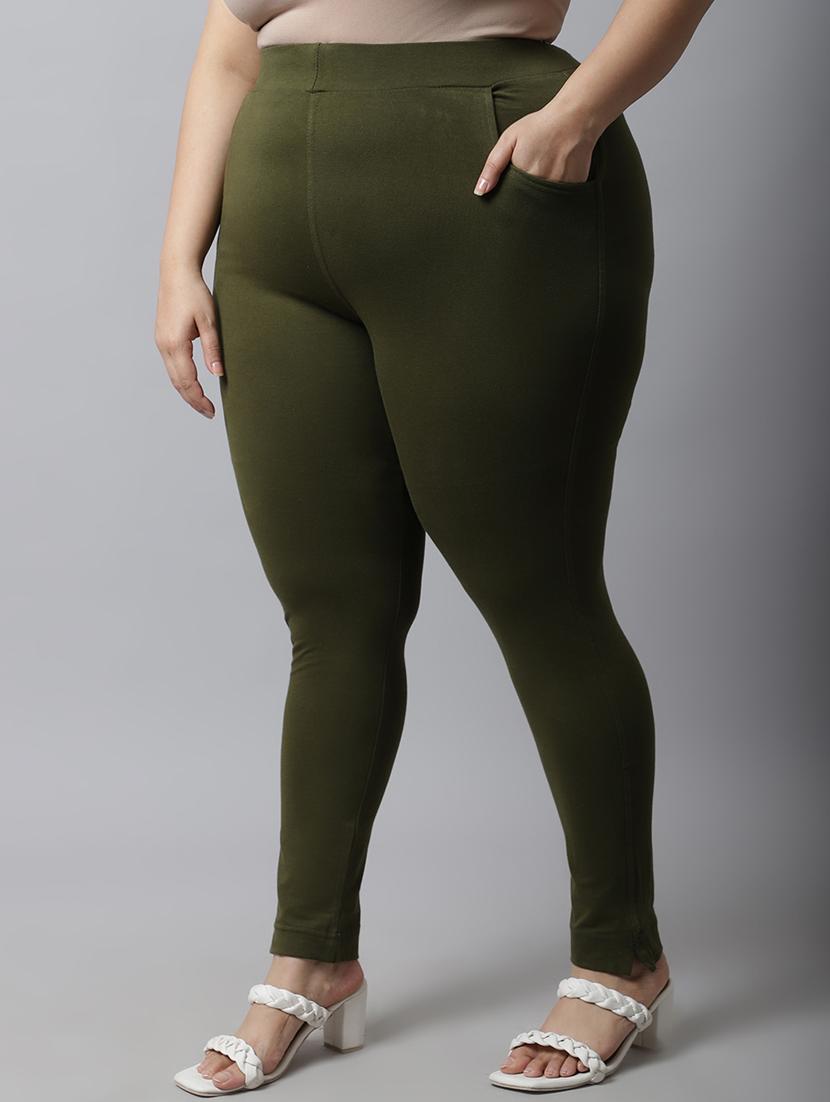 green cotton leggings - 19915676 - Standard Image - 2