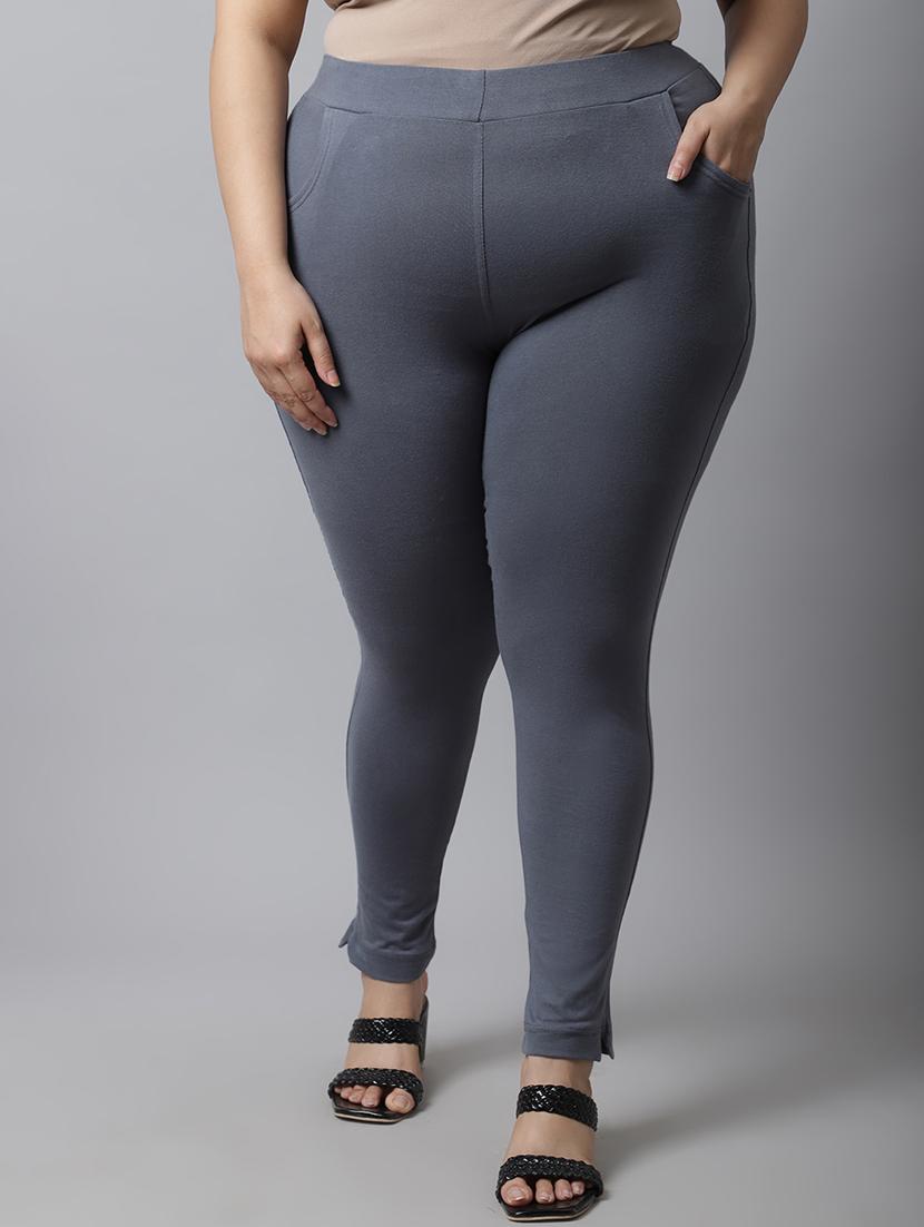 grey cotton leggings - 19915678 -  Zoom Image - 0