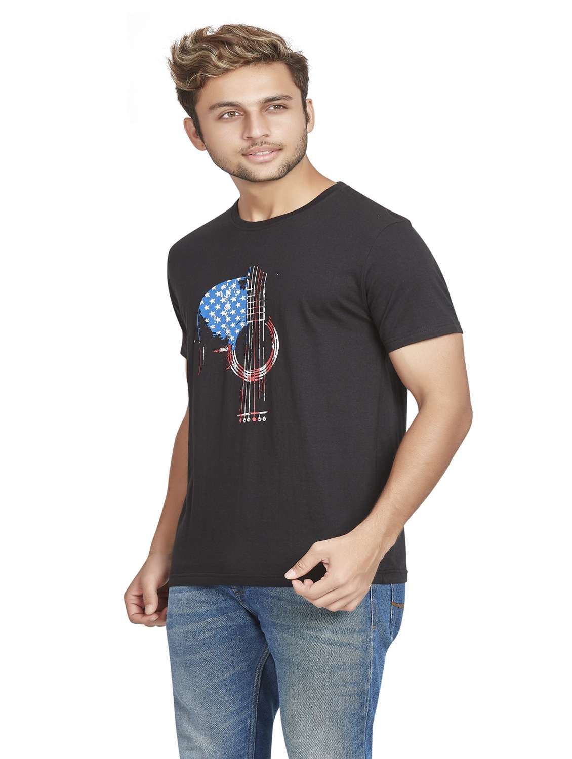 round neck printed cotton t-shirt - 19917161 -  Standard Image - 2