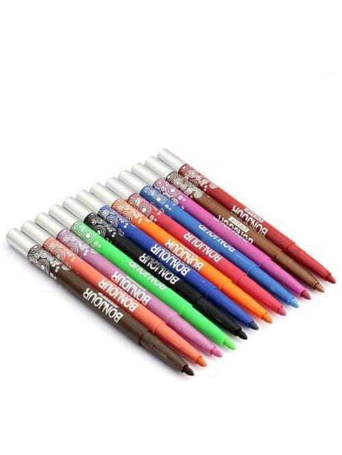 luxe bonjour pack of 12 multicolor lipliner/eyeliner - 19919276 - Standard Image - 0