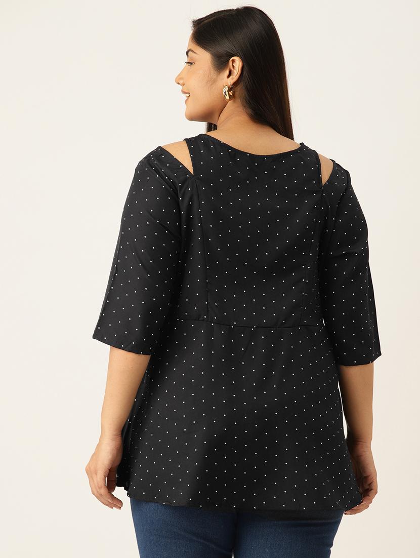women plus size polka doted top - 19919358 - Standard Image - 2