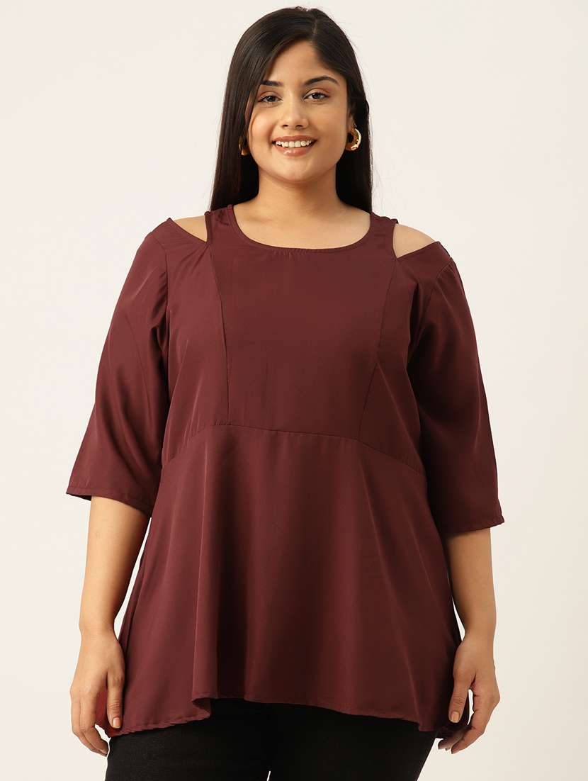 women's a line round neck top - 19919359 - Zoom Image - 0
