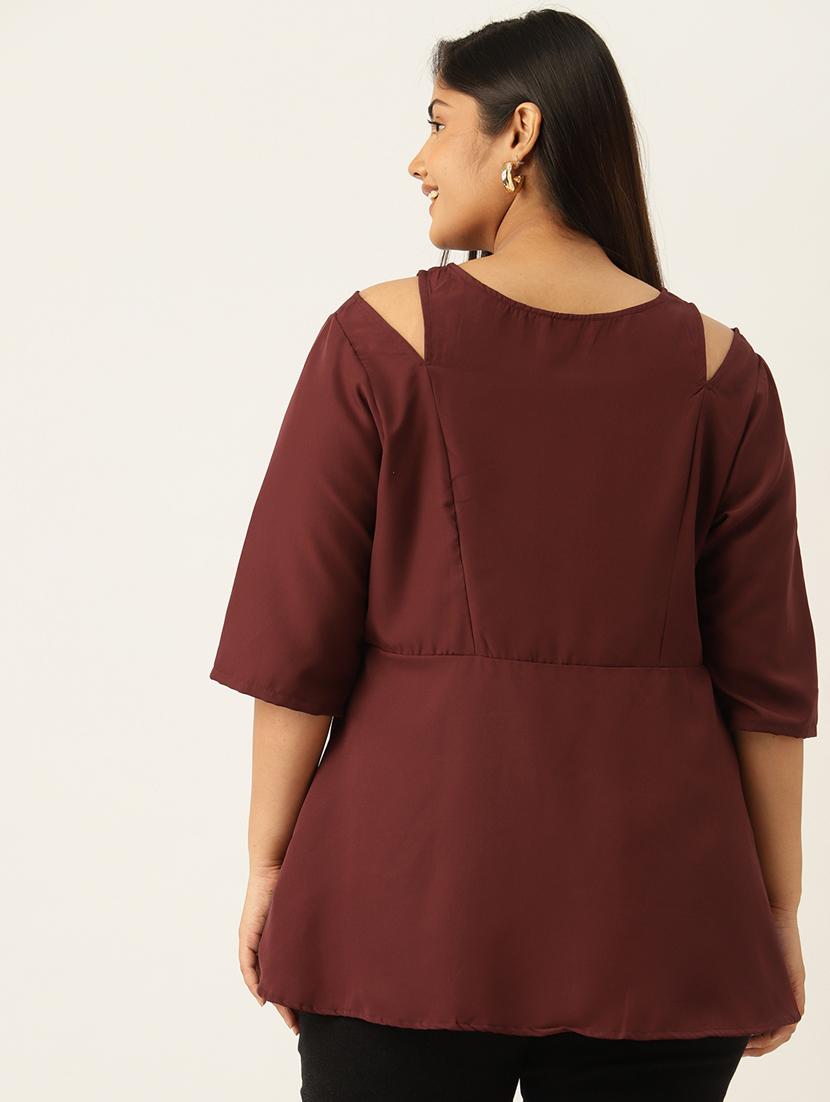 women's a line round neck top - 19919359 - Standard Image - 2