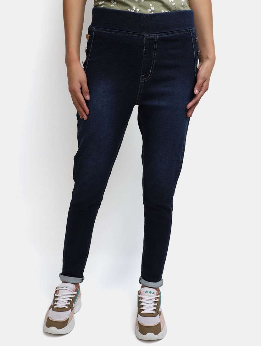 women's plain slim fit jeans - 19919504 - Zoom Image - 0