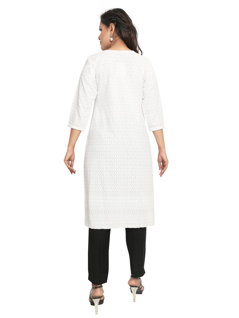 tonal embroidered straight kurta - 19919516 - Standard Image - 2