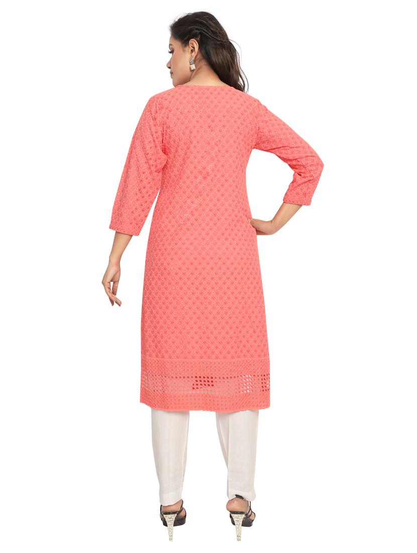 tonal embroidered straight kurta - 19919526 - Standard Image - 2