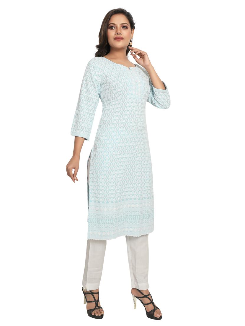 tonal embroidered straight kurta - 19919528 - Standard Image - 2