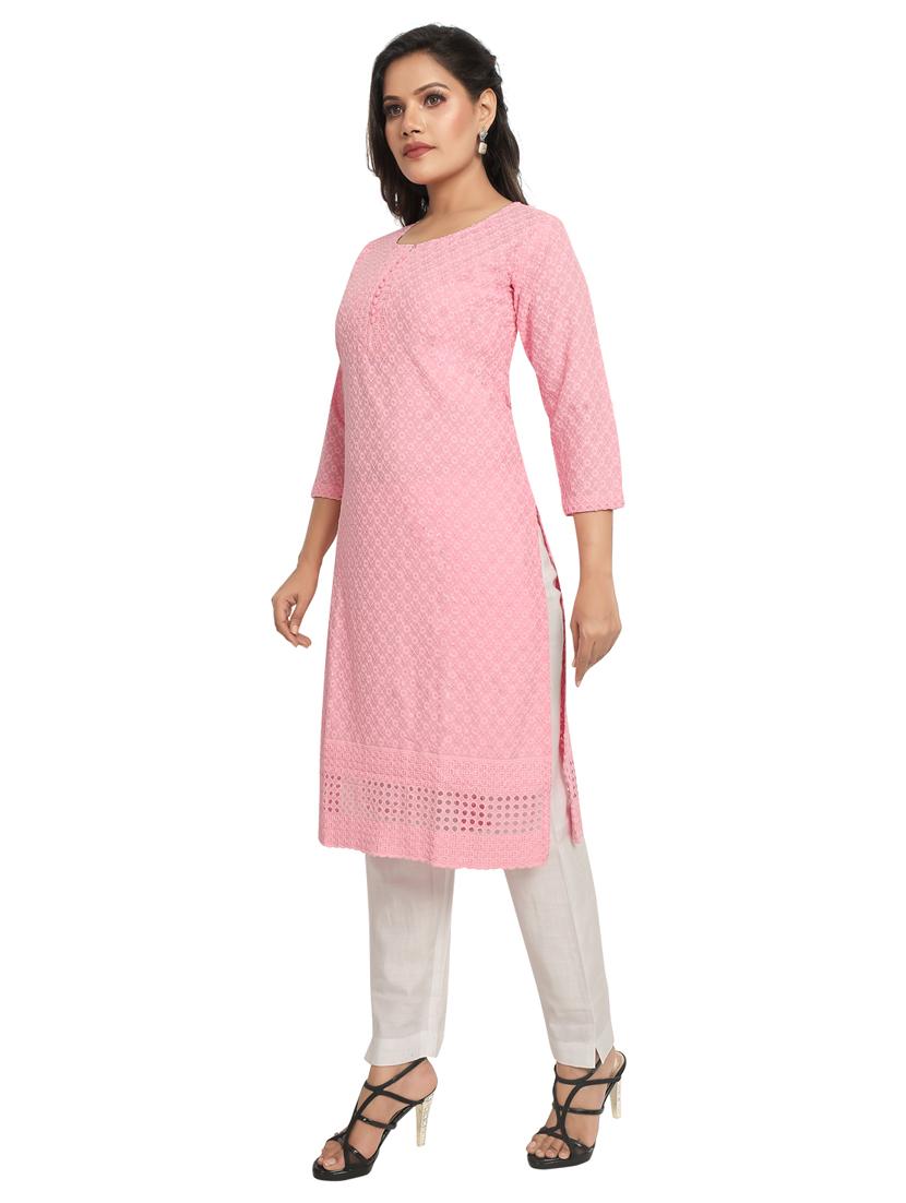 tonal embroidered straight kurta - 19919800 - Standard Image - 2