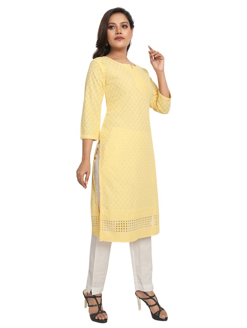 tonal embroidered straight kurta - 19919801 - Standard Image - 2
