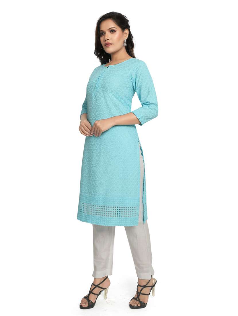 tonal embroidered straight kurta - 19919802 - Standard Image - 2