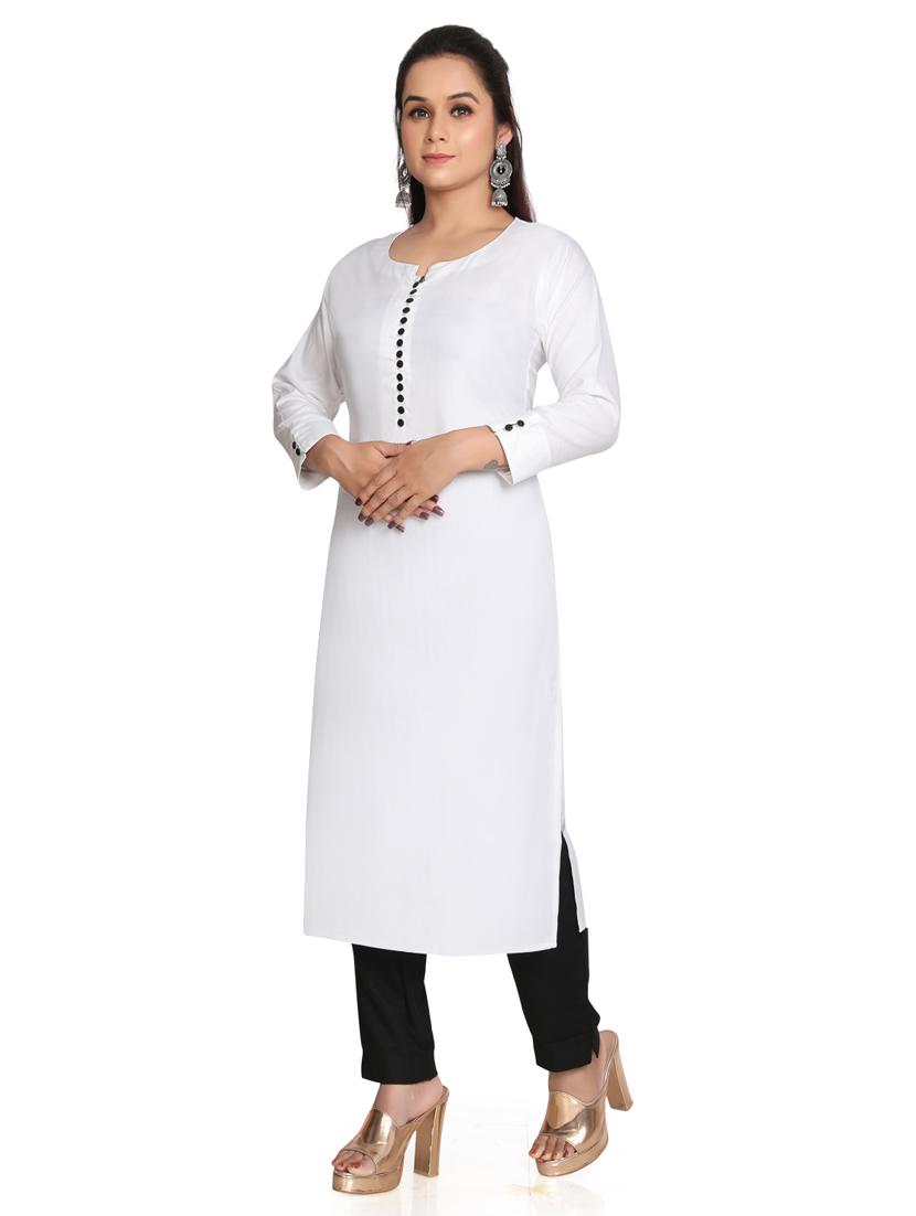 solid straight long kurta - 19919855 - Standard Image - 2