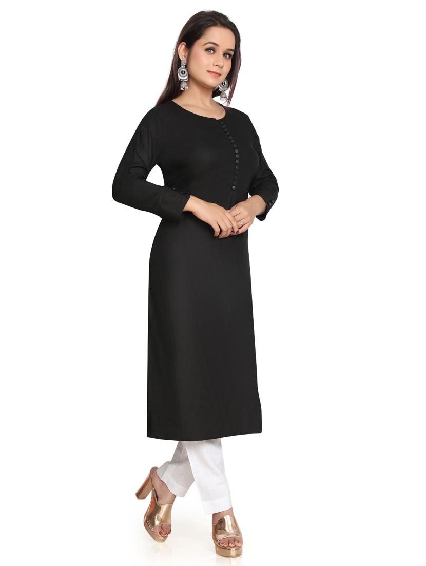 solid straight long kurta - 19919856 - Standard Image - 2