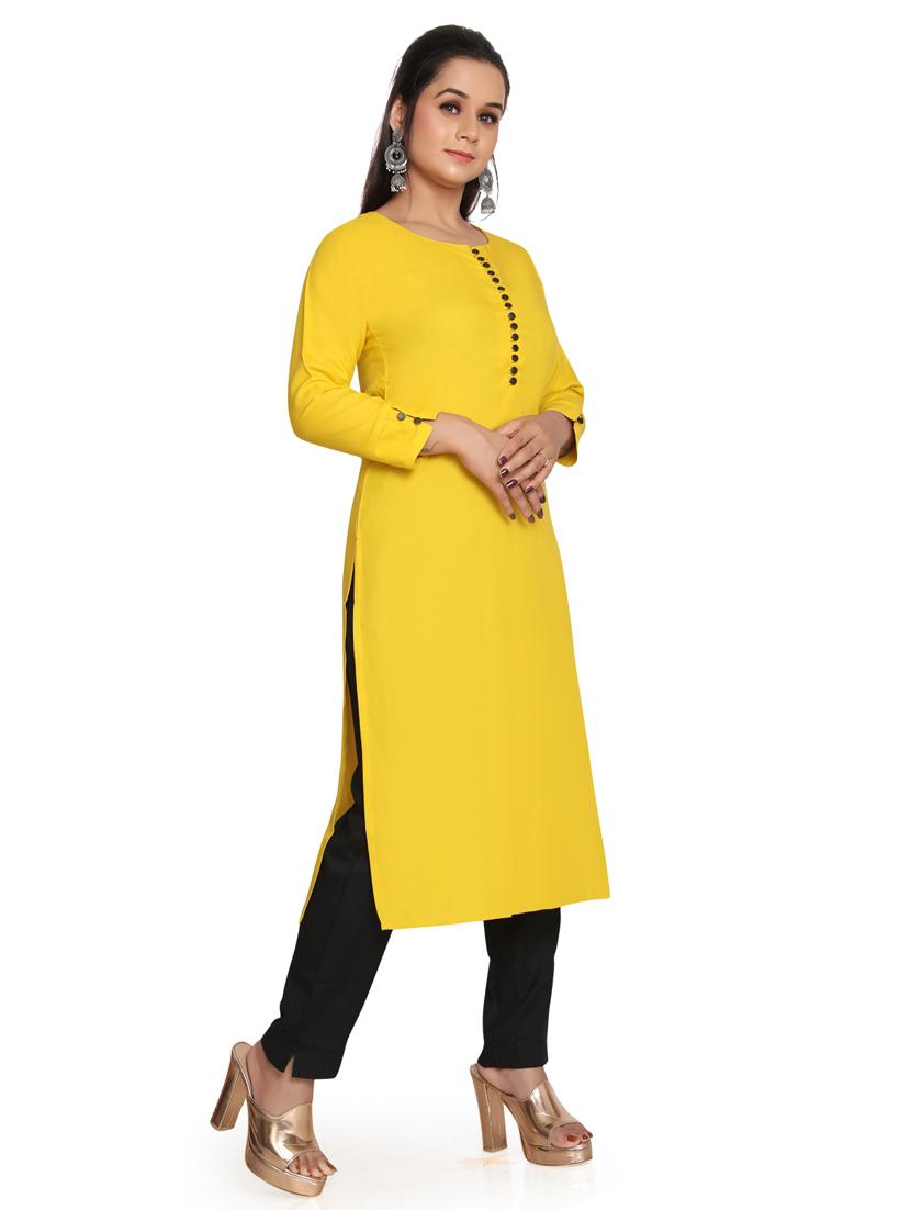 solid straight long kurta - 19919857 - Standard Image - 2